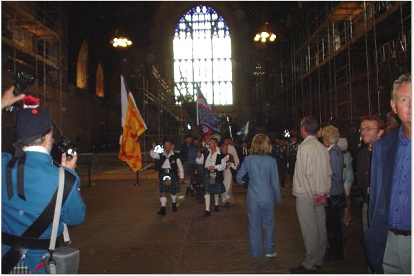 Exiting Westminster Hall