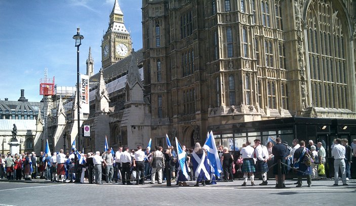 Assembling outside Westminster Hall