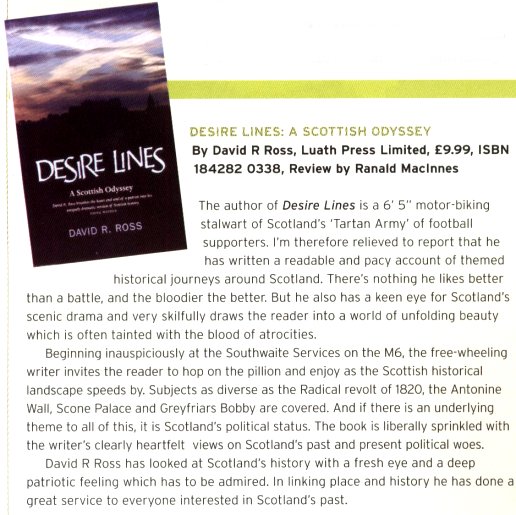 Historic Scotland Magazine, September 2004 - a review of Desire Lines