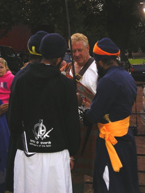 David talks to the Sikh guards