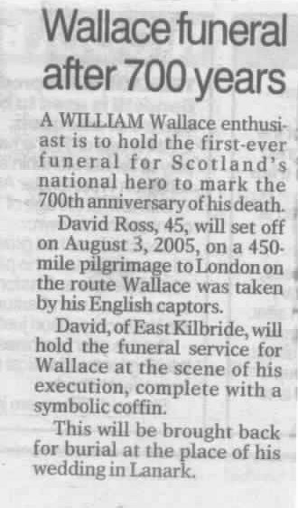 Daily Record article of 5th January 2004
