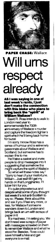 Daily Record (the so-called 'Voice of Scotland') article of 13th January 2004