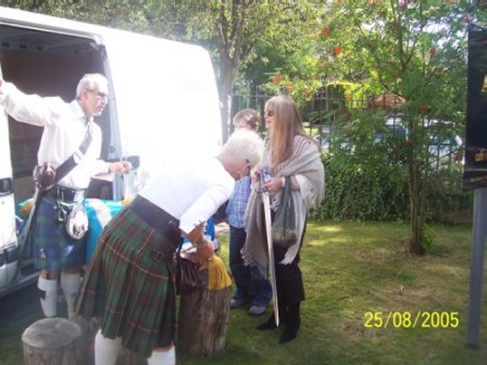 Denis and Shona prepare the Spirit of Wallace