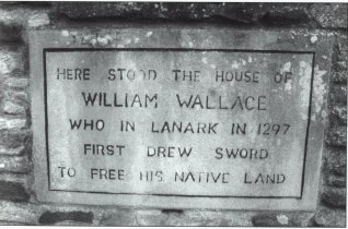Plaque at the site of Wallace's house
